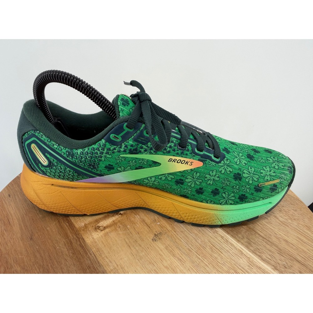 Brooks Ghost 14 Run Lucky St Patricks Day Green Shamrock Shoes Womens 8 B - Picture 6 of 14